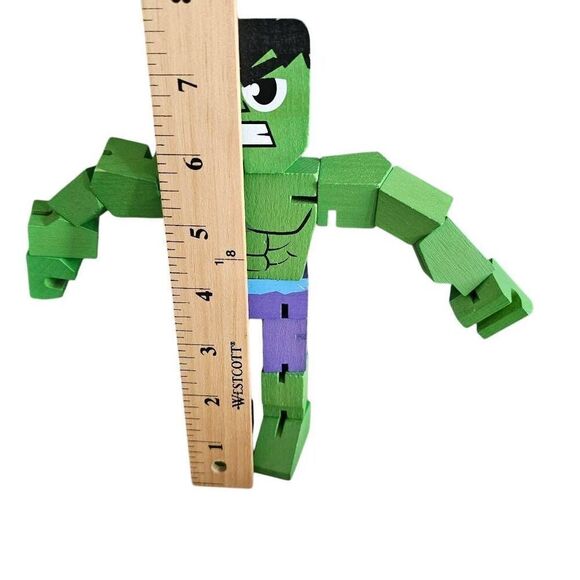 PPW toys the Hulk wood Action Figure  7.75in. - Picture 5 of 7
